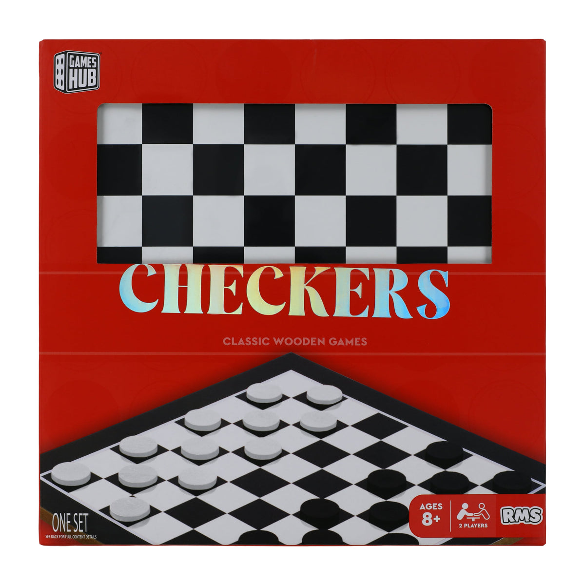 Checkers All-Time Wooden Classic Game (Styles May Vary)