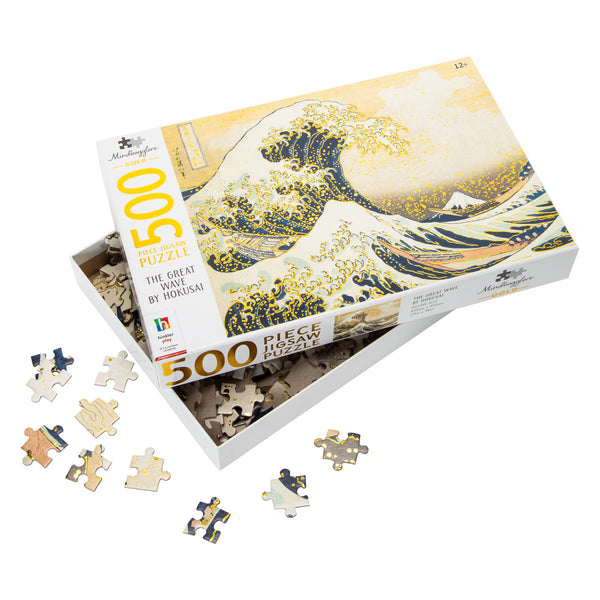 Mindbogglers™ Gold: Hokusai Art Puzzle 500-Piece - image 3