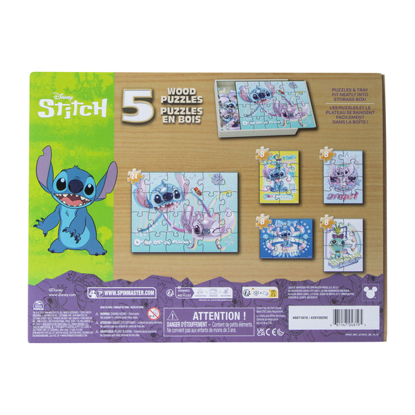Disney Stitch Wood Puzzle 5-Pack - image 5