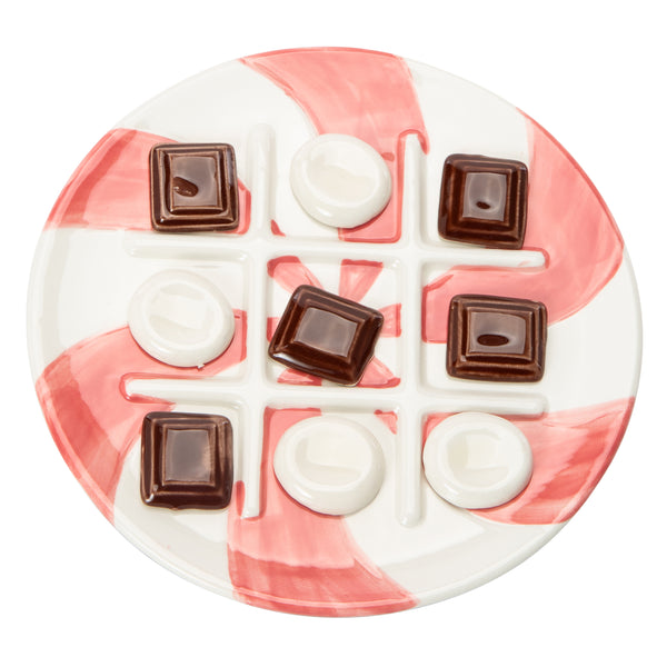 Tic Tac Toe Ceramic Board Game And Pieces - image 3