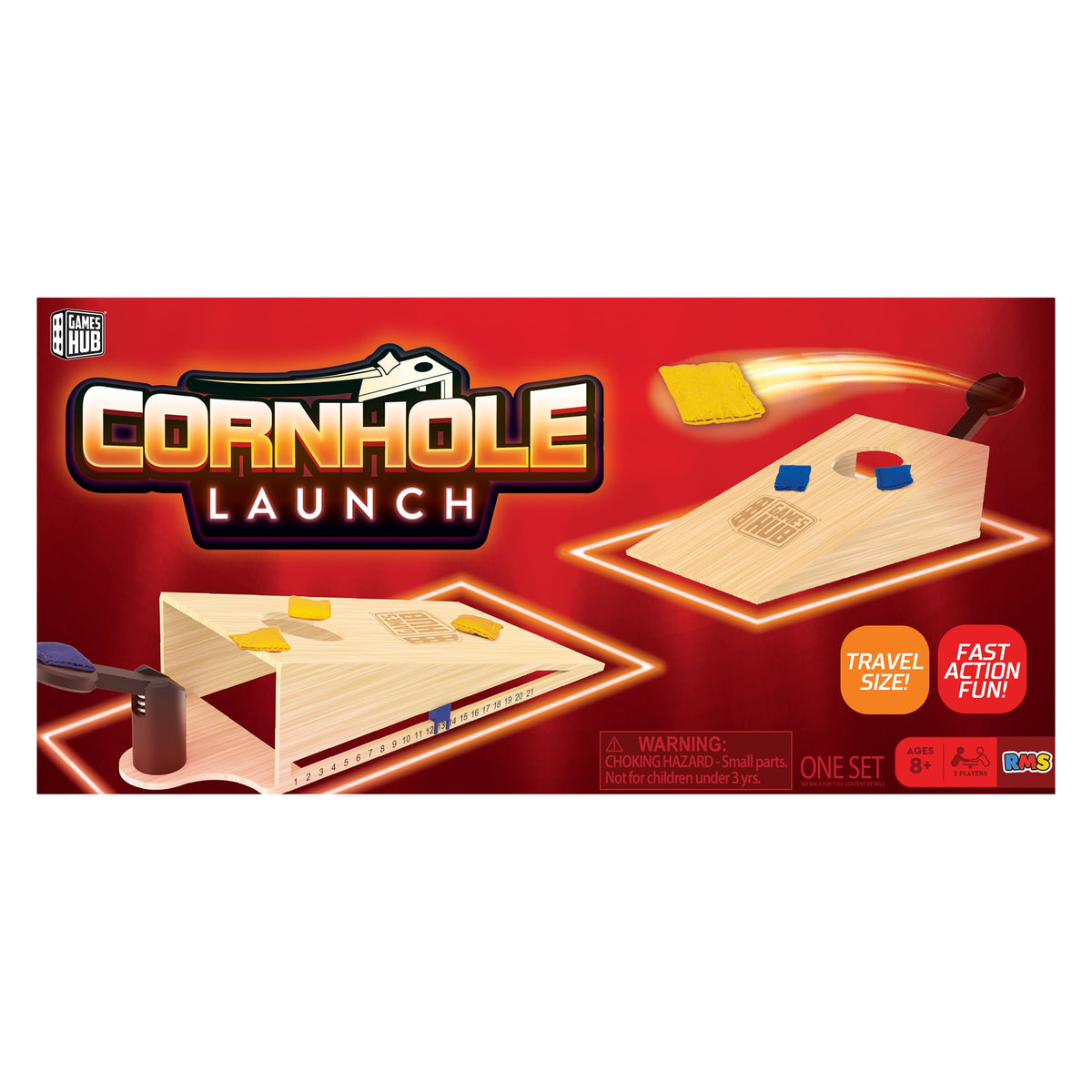 Mini 2-Player Cornhole Launch Table Top Game