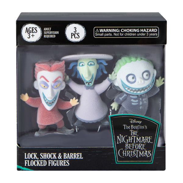 Disney Tim Burton's The Nightmare Before Christmas Flocked Figures - image 4