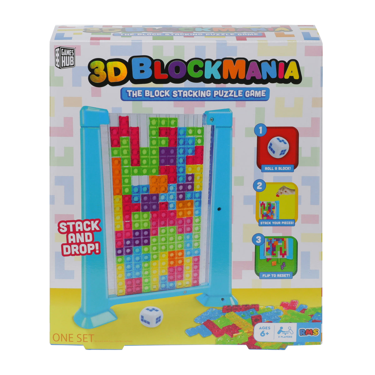 3D Blockmania Stacking Puzzle Game Set