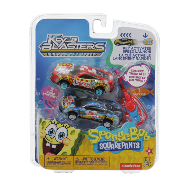 SpongeBob Squarepants™ Key Blasters Toy Race Car Set 2-Pack - image 2