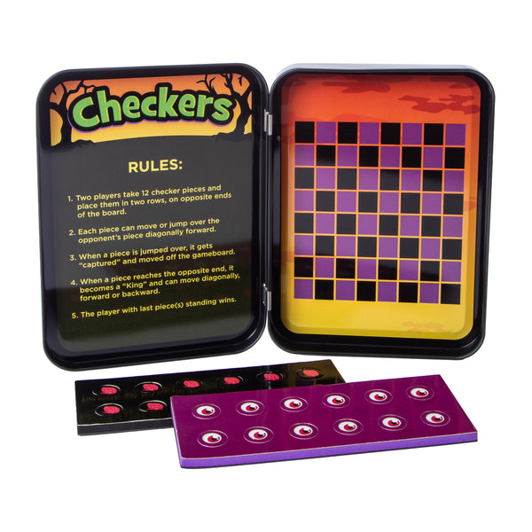 WeVeel Spooky Tin Checkers Game - image 3