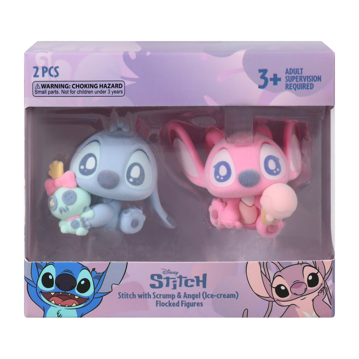Disney Stitch Flocked Figures 2-Pack