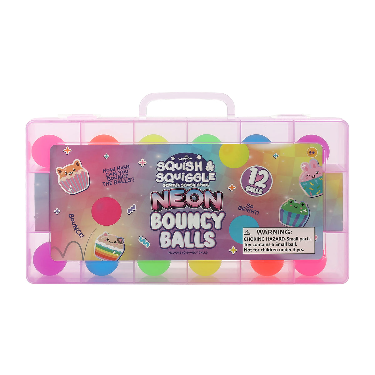 Toy Mania Squish & Squiggle Bouncy Balls 12-Pack