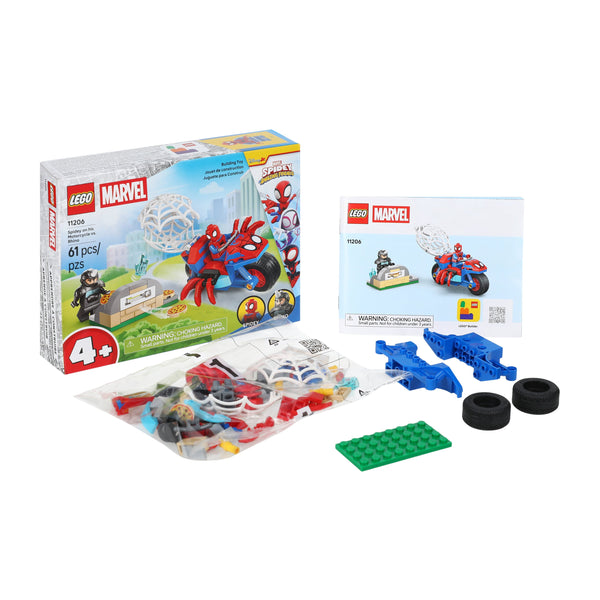 LEGO® Marvel Spidey & Amazing Friends Spidey On His Motorcycle Vs. Rhino Building Toy - image 2