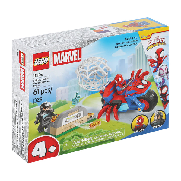 LEGO® Marvel Spidey & Amazing Friends Spidey On His Motorcycle Vs. Rhino Building Toy - image 3