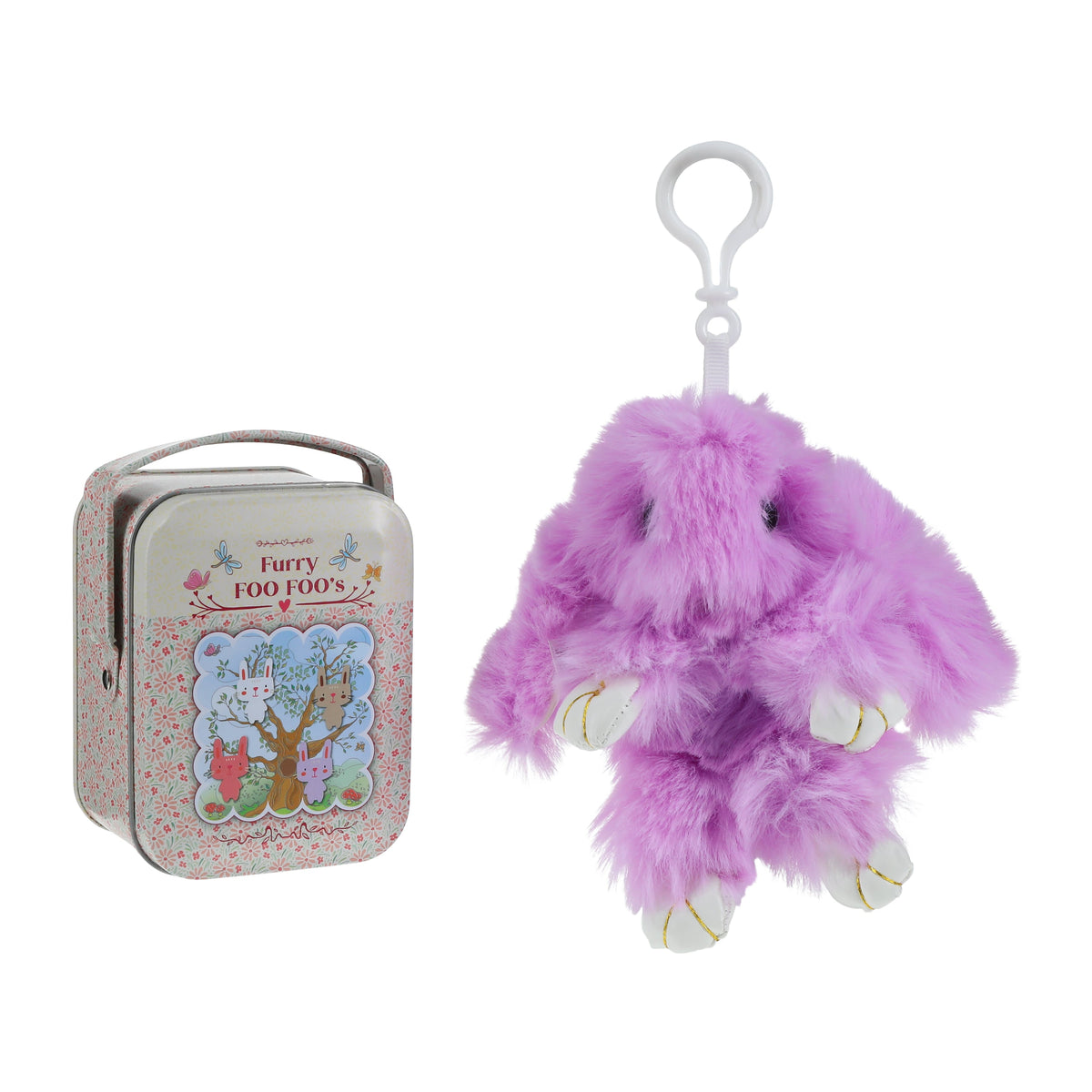 Furry Mystery Bunny Clip-On Tin (Styles May Vary)