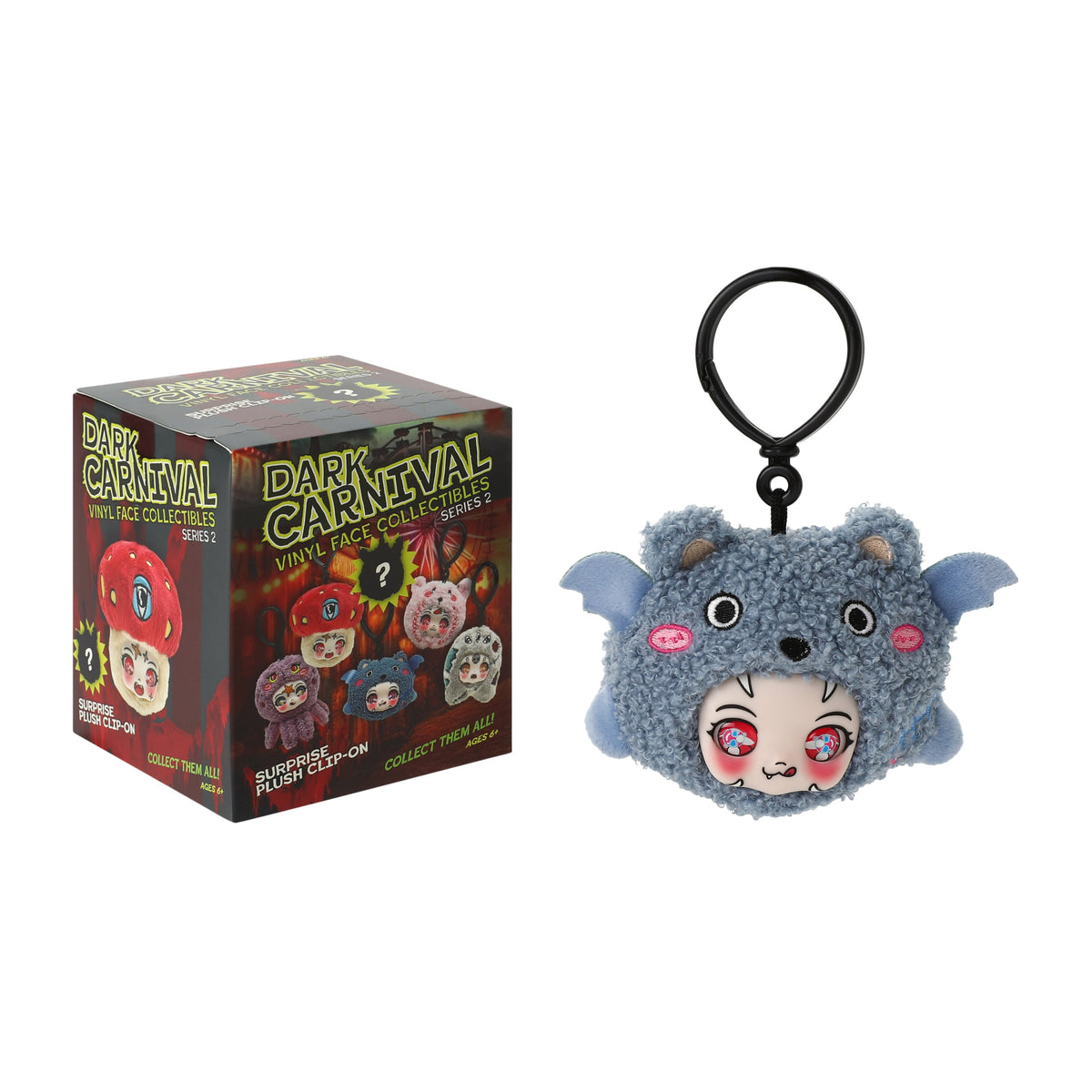 Dark Carnival Vinyl Face Collectible Surprise Plush Clip-On (Styles May Vary)