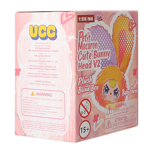 Baby Three Petit Macaron Cute Bunny Head V2 Plush Blind Box (Styles May Vary) - image 6