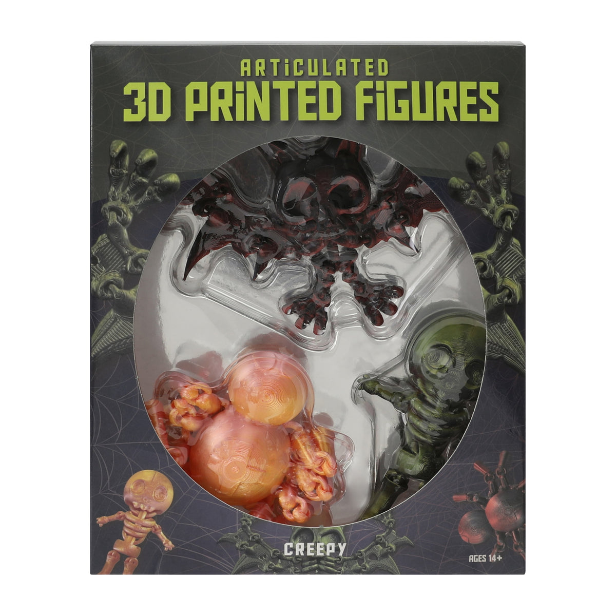 Articulated Creepy 3D Printed Figures 3-Pack (Styles May Vary)