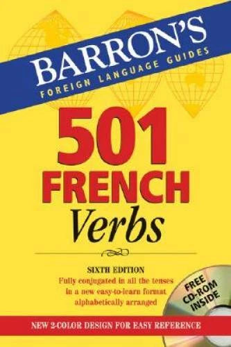 501 French Verbs: with CD-ROM (Barron's Foreign Language Guides) - GOOD - image 2
