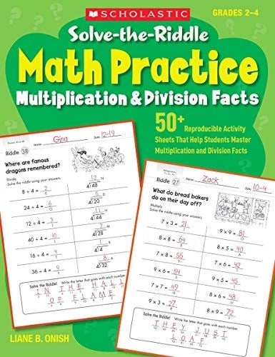 Solve-the-Ridd<wbr/>le Math Practice: Multiplication & Division Facts: 50+ Repr - GOOD