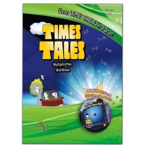 Times Tales Multiplication Workbook with DVD Game Show Quiz - Paperback - GOOD