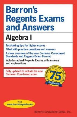 Regents Exams and Answers: Algebra I (Barron's Regents Exams and Answers) - GOOD - image 2