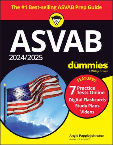 20242025 ASVAB For Dummies ( 7 Practice Tests, Flashcards, Videos - GOOD - image 2