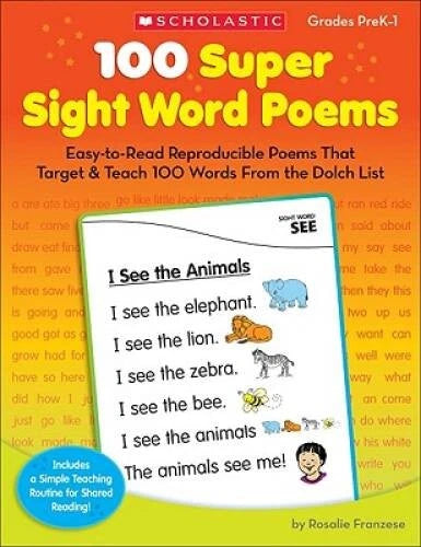 100 Super Sight Word Poems: Easy-to-Read Reproducible Poems That Target & - GOOD