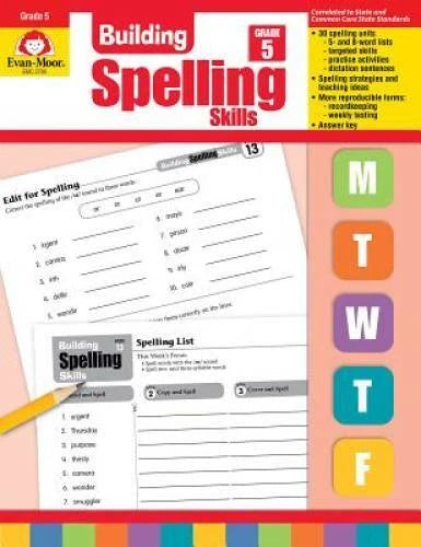 Building Spelling Skills: Grade 5 - Paperback By Evan Moor - GOOD