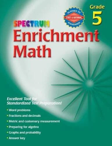 Spectrum Enrichment Math, Grade 5 - Paperback - GOOD - image 2