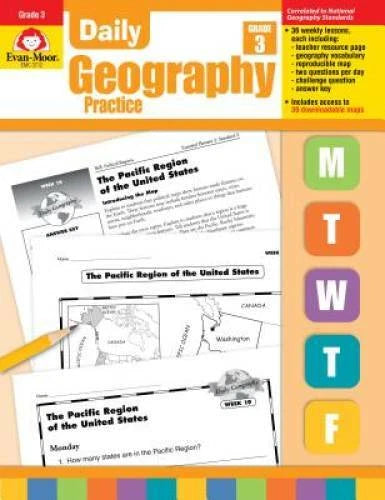 Daily Geography Practice ,Grade 3 - Paperback - GOOD