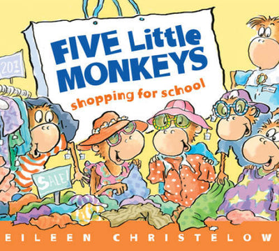 Five Little Monkeys Shopping for School (A Five Little Monkeys Story) - GOOD