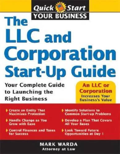 The LLC and Corporation Start-Up Guide (Quick Start Your Business) - VERY GOOD - image 2