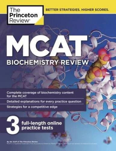 MCAT Biochemistry Review (Graduate School Test Preparation) - Paperback - GOOD - image 2