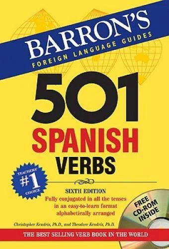 Barron's Foreign Language Guides: 501 Spanish Verbs (Bo - VERY GOOD - image 2