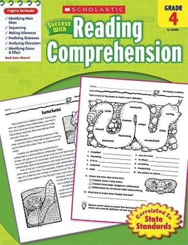 Scholastic Success with Reading Comprehension, Grade 4 - Paperback - GOOD