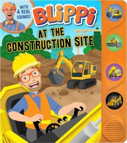 Blippi: At the Construction Site (Sound Books) - Board book - VERY GOOD - image 2