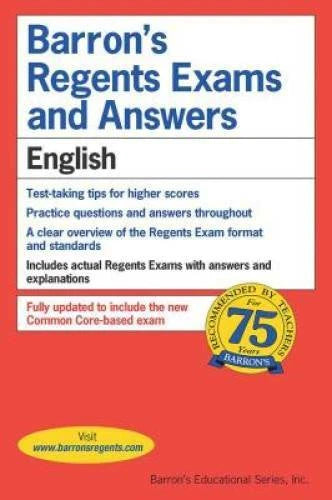 Barron's Regents Exams and Answers: English - Paperback - GOOD