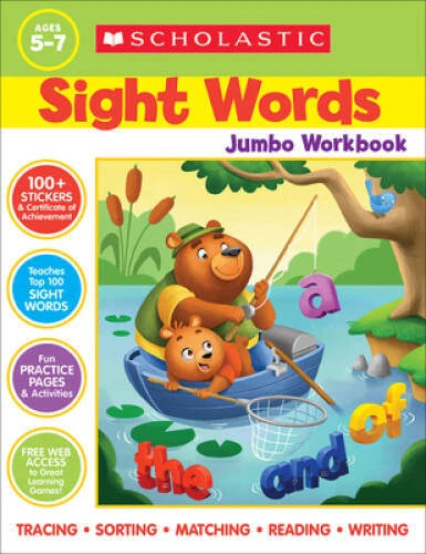 Scholastic Sight Words Jumbo Workbook: 300 Practice Pages Targeting the  - GOOD