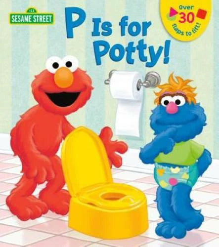 P is for Potty! (Sesame Street) (Lift-the-Flap<wbr/>) - Board book - GOOD