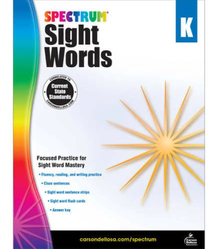 Spectrum Sight Words, Grade K - Paperback By Spectrum - GOOD - image 2