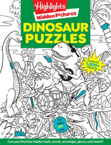 Highlights Favorite Hidden PicturesÂ® Dinosaur Puzzles - Paperback - VERY GOOD - image 2