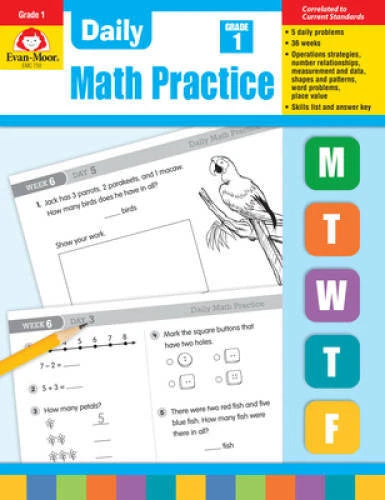 Daily Math Practice, Grade 1 - Paperback By Evan Moor - GOOD