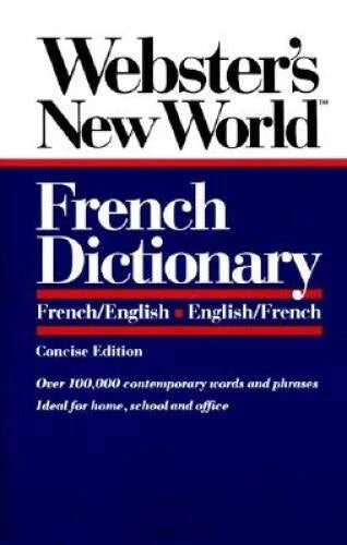 Webster's New World French Dictionary: French/English English/French - GOOD - image 2
