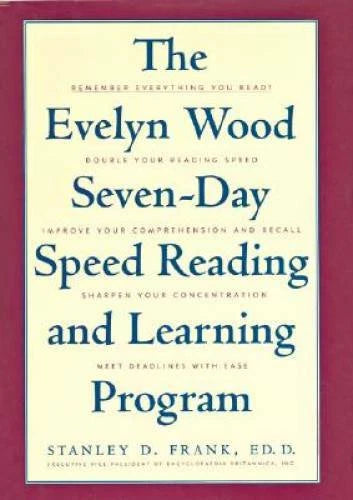 The Evelyn Wood Seven-Day Speed Reading and Learning Program - Hardcover - GOOD - image 2