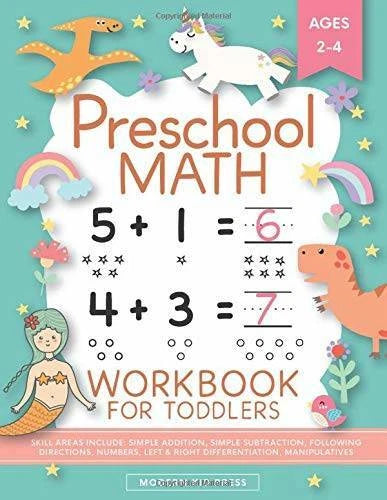 Preschool Math Workbook for Toddlers Ages 2-4: Beginner Math Preschool Le - GOOD - image 2
