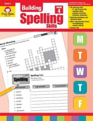 Building Spelling Skills, Grade 4 - Paperback By Evan Moor - GOOD