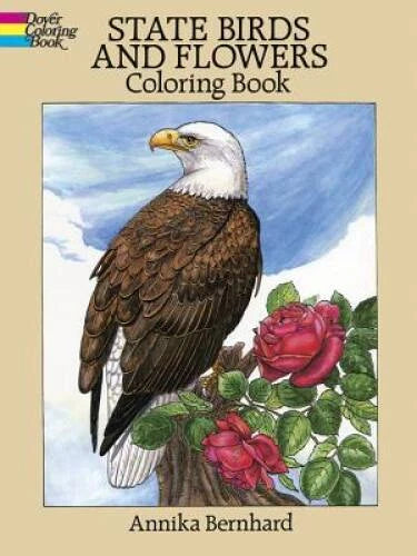 State Birds and Flowers Coloring Book - Paperback By Annika Bernhard - GOOD - image 2