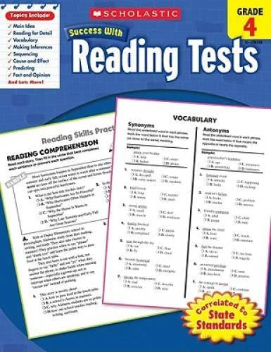 Scholastic Success With Reading Tests, Grade 4 (Scholastic Success with - GOOD