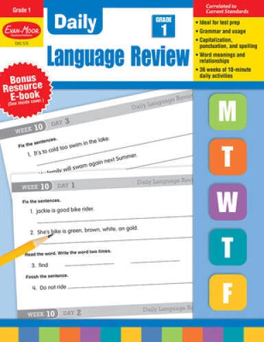Daily Language Review, Grade 1 - Paperback By Evan Moor - GOOD