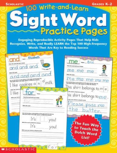 100 Write-and-Lear<wbr/>n Sight Word Practice Pages: Engaging Reproducible Acti - GOOD