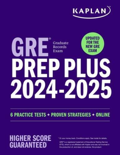 GRE Prep Plus 2024-2025 - Updated for the New GRE (Kaplan Test Prep) - VERY GOOD