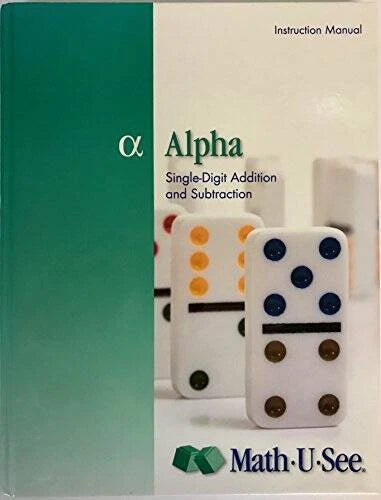 Alpha: Single-Digit Addition and Subtraction Instruction Manual - VERY GOOD