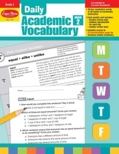 Daily Academic Vocabulary, Grade 2 - Paperback By Evan Moor - GOOD