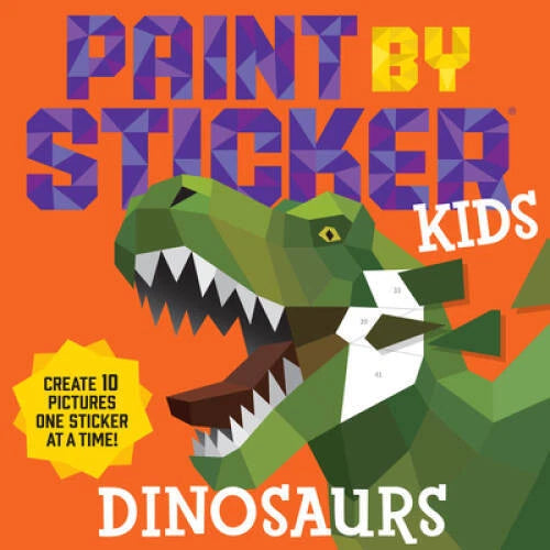 Paint by Sticker Kids: Dinosaurs: Create 10 Pictures One Sticker at  - GOOD - image 2